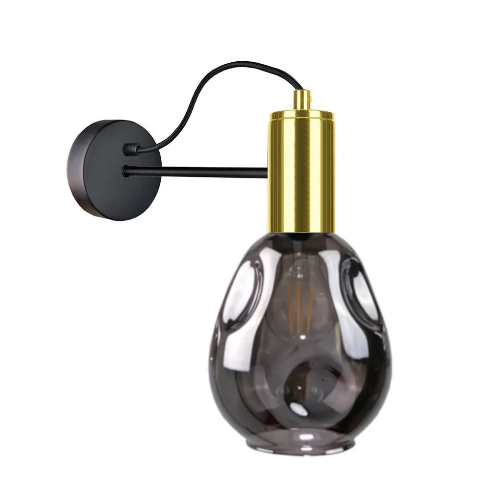 Netlighting Kari Wall Lamp Black Gold 25cm 1x E27