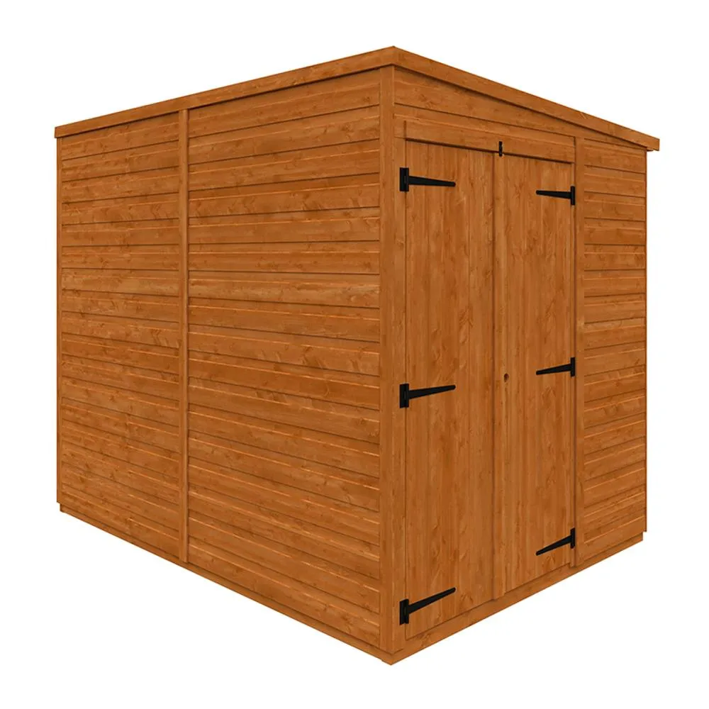 Buttercup Farm 8 x 6 Feet Flex Pent Double Door Windowless 12mm Flex in Burnt Orange