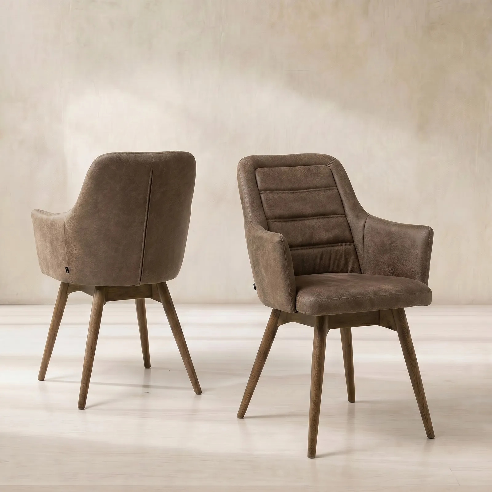 Hida Dining Chair With Arms, Brown | Barker & Stonehouse 1