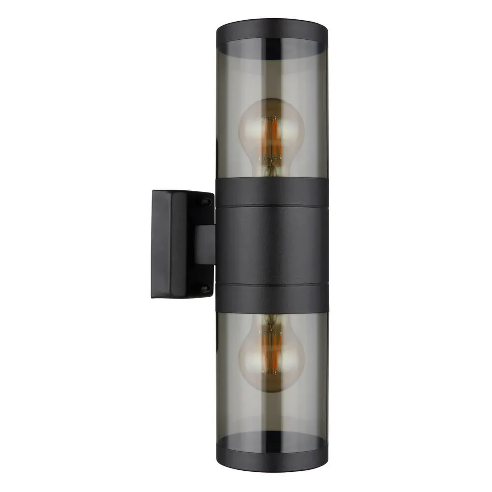 Netlighting Xeloo Outdoor Up Down Wall Lamp Matt Black IP44 2x E27 2