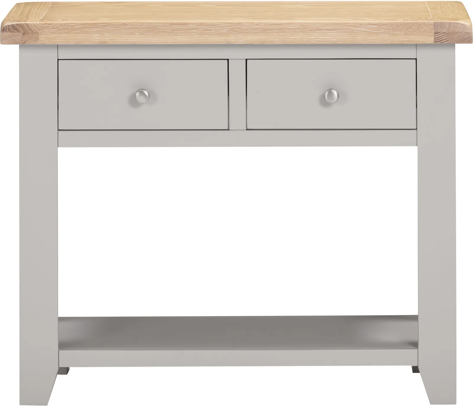 Seconique Windsor 2 Drawer Console Table (Fully Assembled) in Light Grey 3
