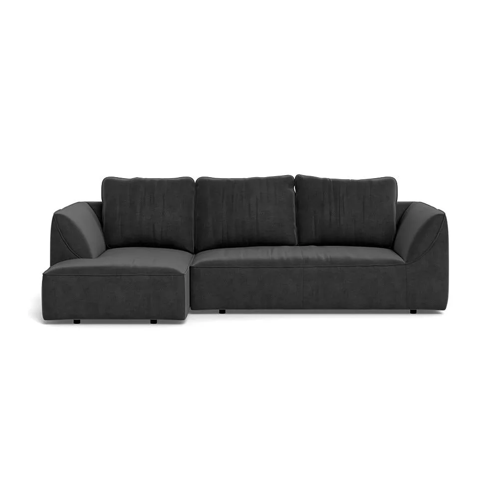 Heal's Morven Left Hand Facing Corner Chaise Sofa Smart Luxe Velvet Nickel 1