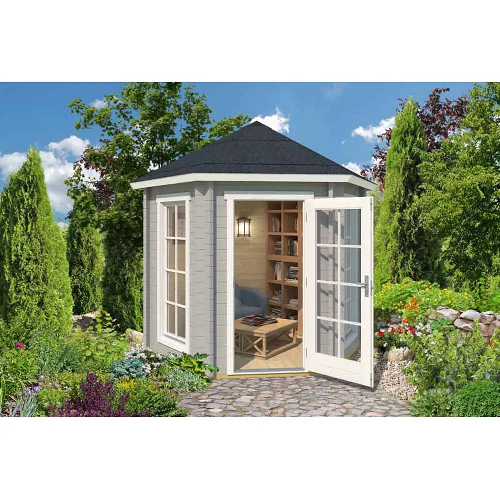 Lasita Maja Ltd Inverness 44-Log Cabin, Home Office - L320xW277.1xH289.6 cm in Tan 5