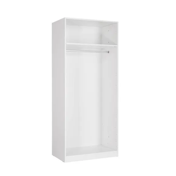 Acton Double Wardrobe, White 2