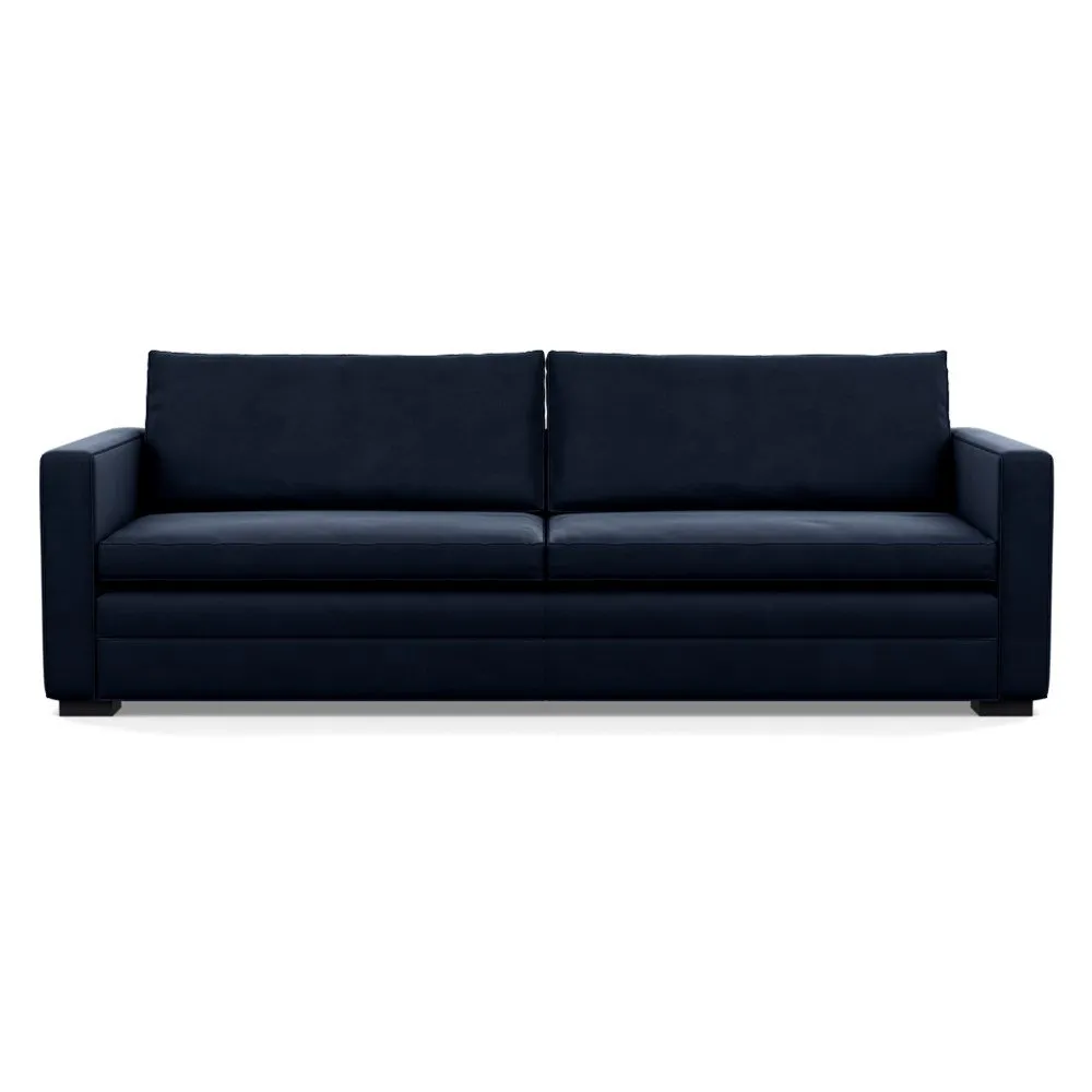 Heal's Palermo 5 Seater Sofa Nobilis Velvet Night Black Feet 1