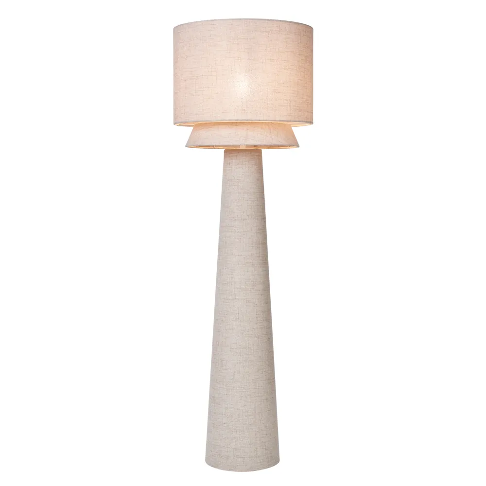Terri Tiered Floor Lamp, Natural