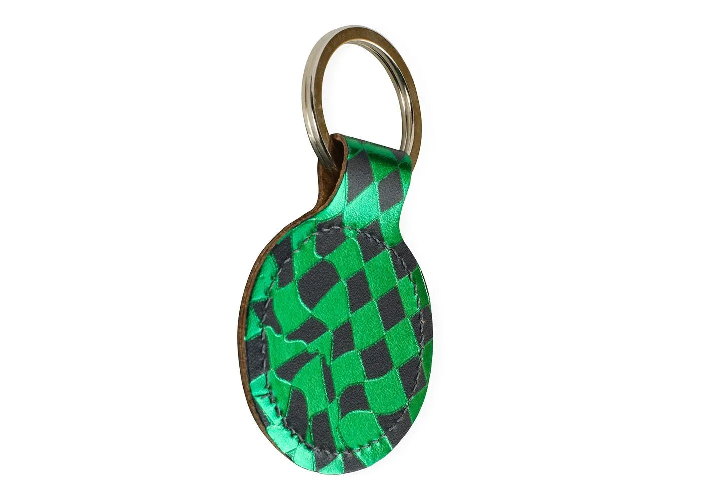 Undercover Keyring Check Foil Green Navy