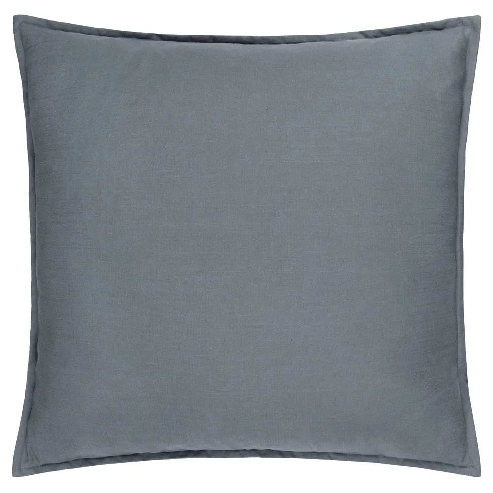Yard Slub Cotton Cushion in Dark Blue 2