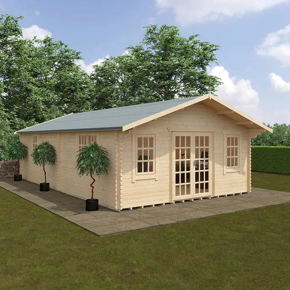 Buttercup Farm 30x18 The Kensington 44mm Cabin - L915 x W535 x H313.9 cm in Natural 3
