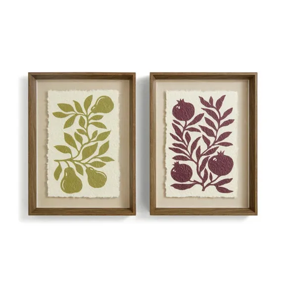 Set Of 2 Textured Fruit Framed Prints 3