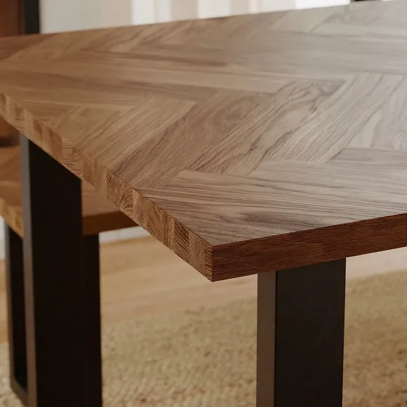 Shelton 4 Seater Dining Table with 2 Benches 3