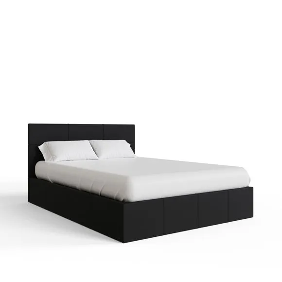 Side Lift Ottoman Bed, Faux Leather 3