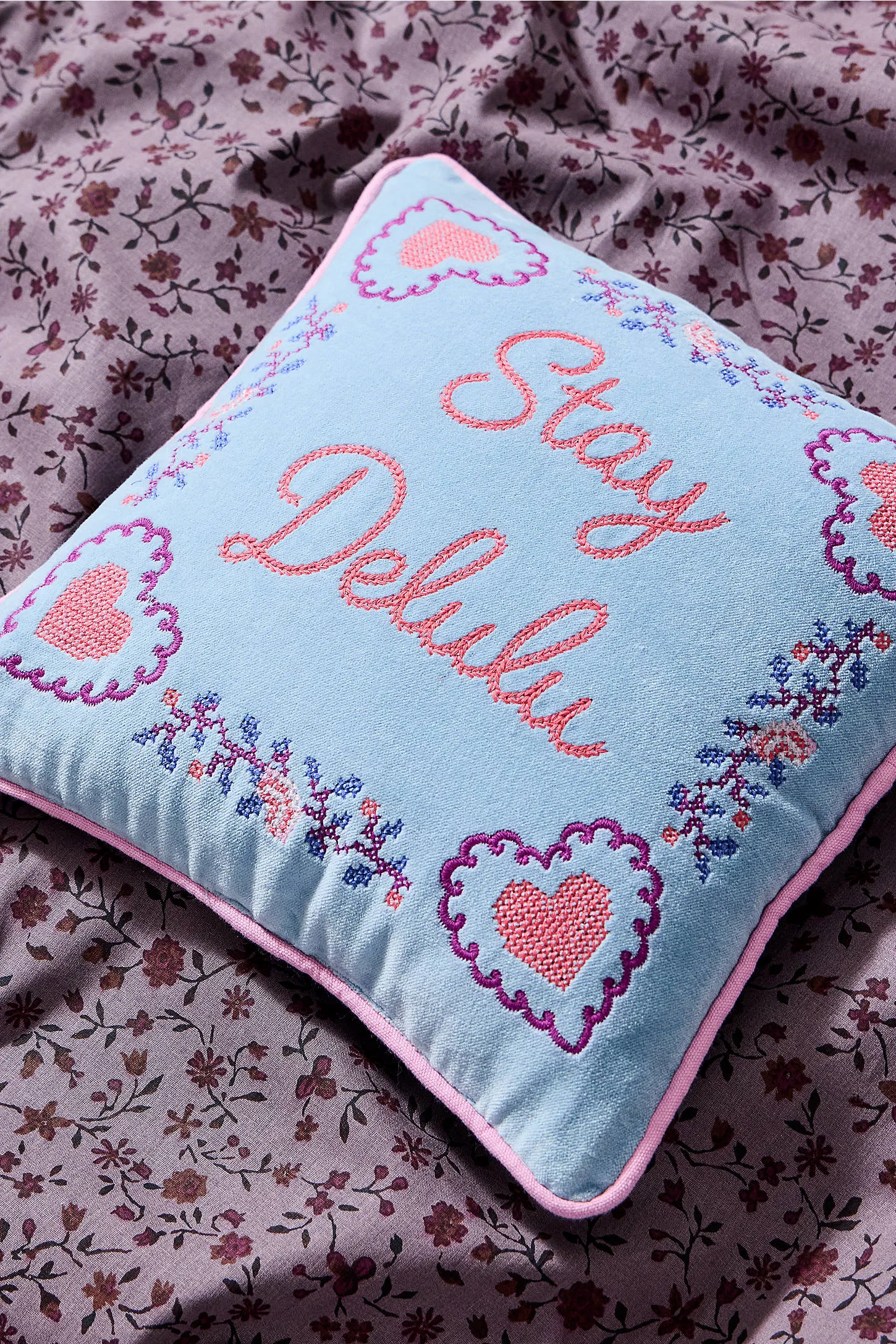 Stay Delulu Mini Cushion - Blue 2