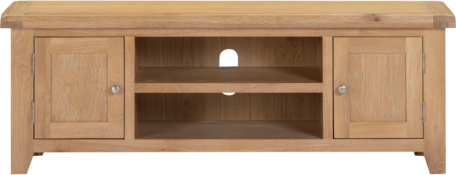 Seconique Windsor Straight TV Unit (Fully Assembled) in Light Oak 2