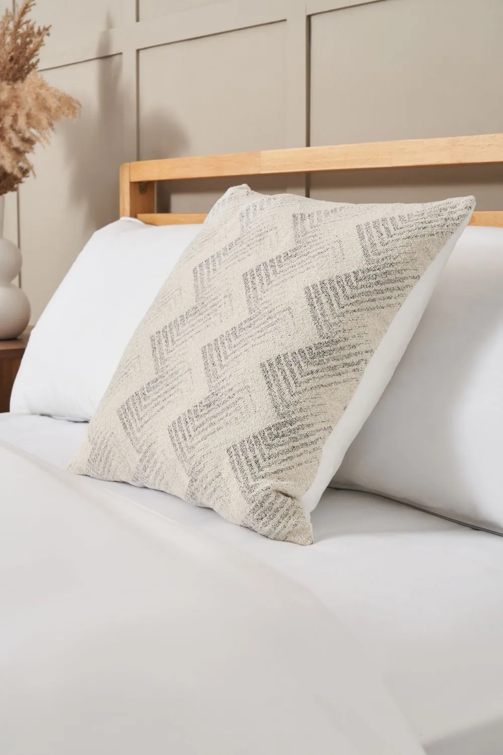 BHS Geo Wave Cushion in Cream