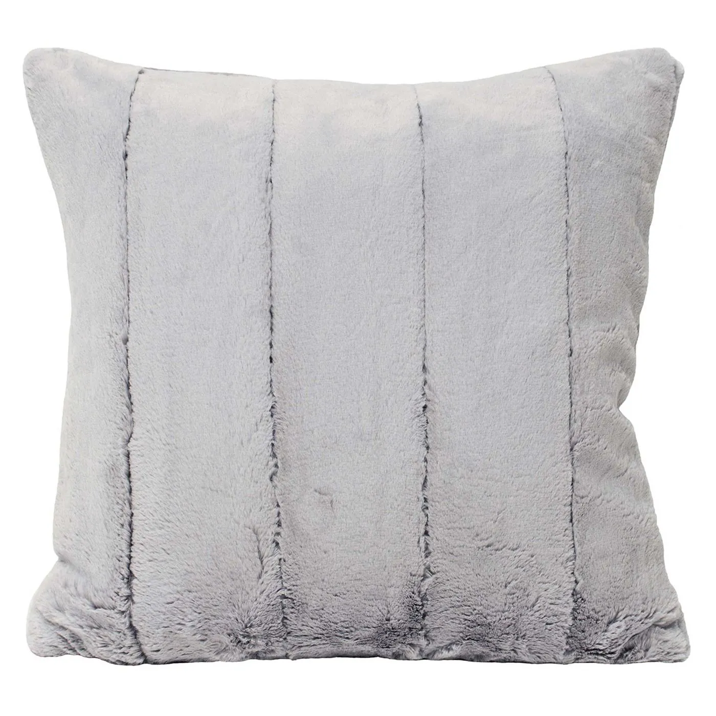 Silver Grey Faux Fur Cushion