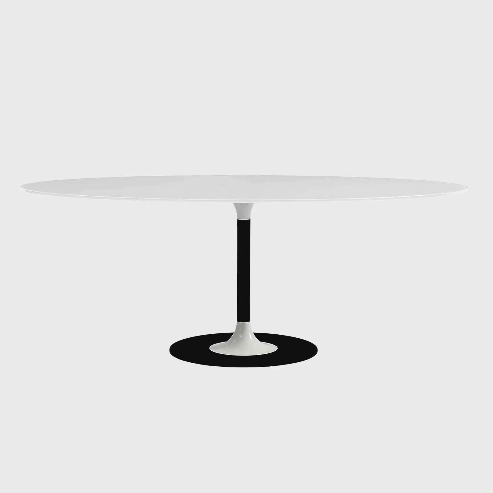 Kartell Thierry XXL Oval Table 192x118x72 White, Round Glass | Barker & Stonehouse