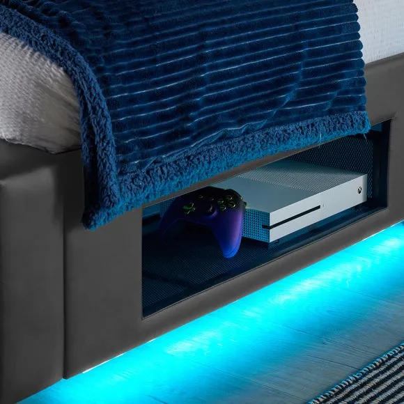 XR Living Ava TV Bed with LED Lights and TV Mount 4