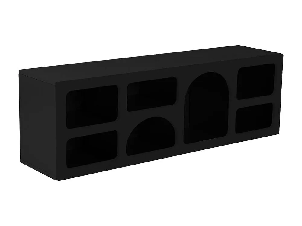 Vente-unique TV Stand With 7 Recesses - Black - LUELA 5