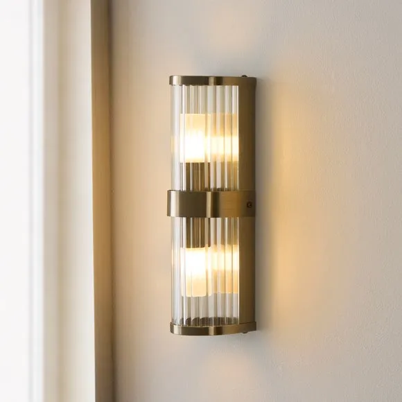 Vogue Hadley Ribbed 2 Light Wall Light