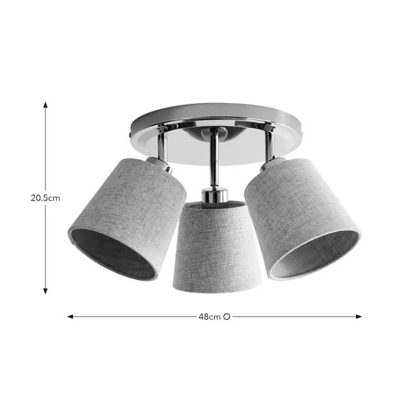Preston 3 Light Adjustable Semi Flush Spotlight 6