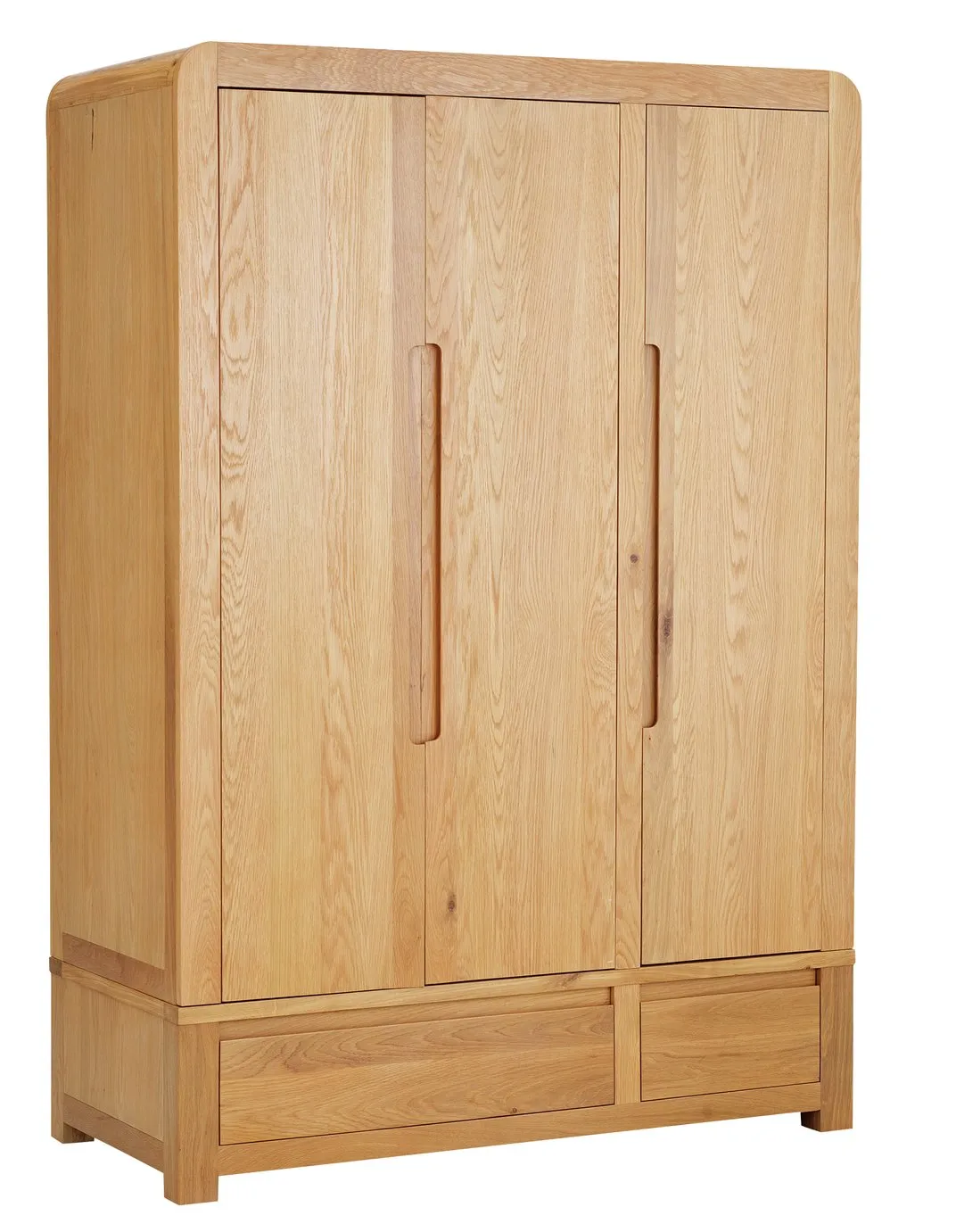 Habitat Novara 3 Door Wardrobe - Oak & Oak Veneer