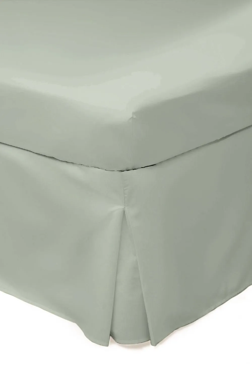 Belledorm Easy Care 200 Thread Count Cotton Polyester Percale Platform Valance in Pale Green 1