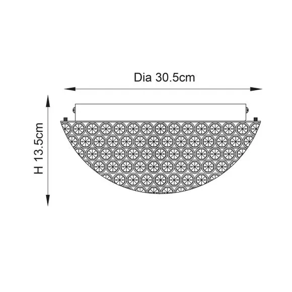 Vogue 3 Light Chryla Crystal Bathroom Flush Ceiling Light 6