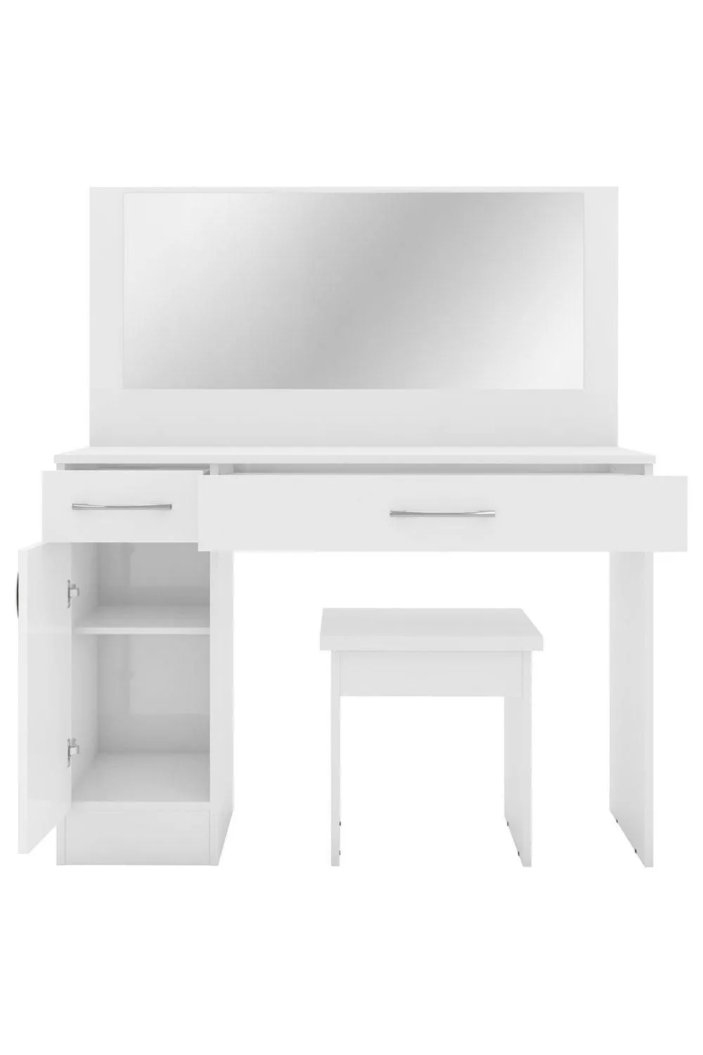 Seconique Nevada Vanity/Dressing Table Set in White 3