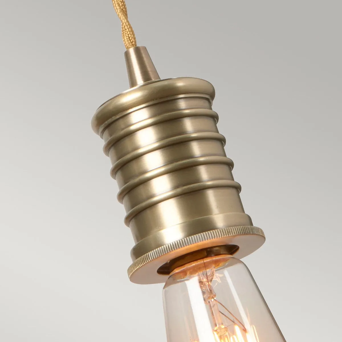 Netlighting Douille 1 Light Indoor Wall Light Antique Brass E27 in Yellow 4