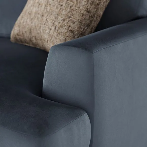 Lawson Matte Plush Velvet 3 Seater Sofa 5