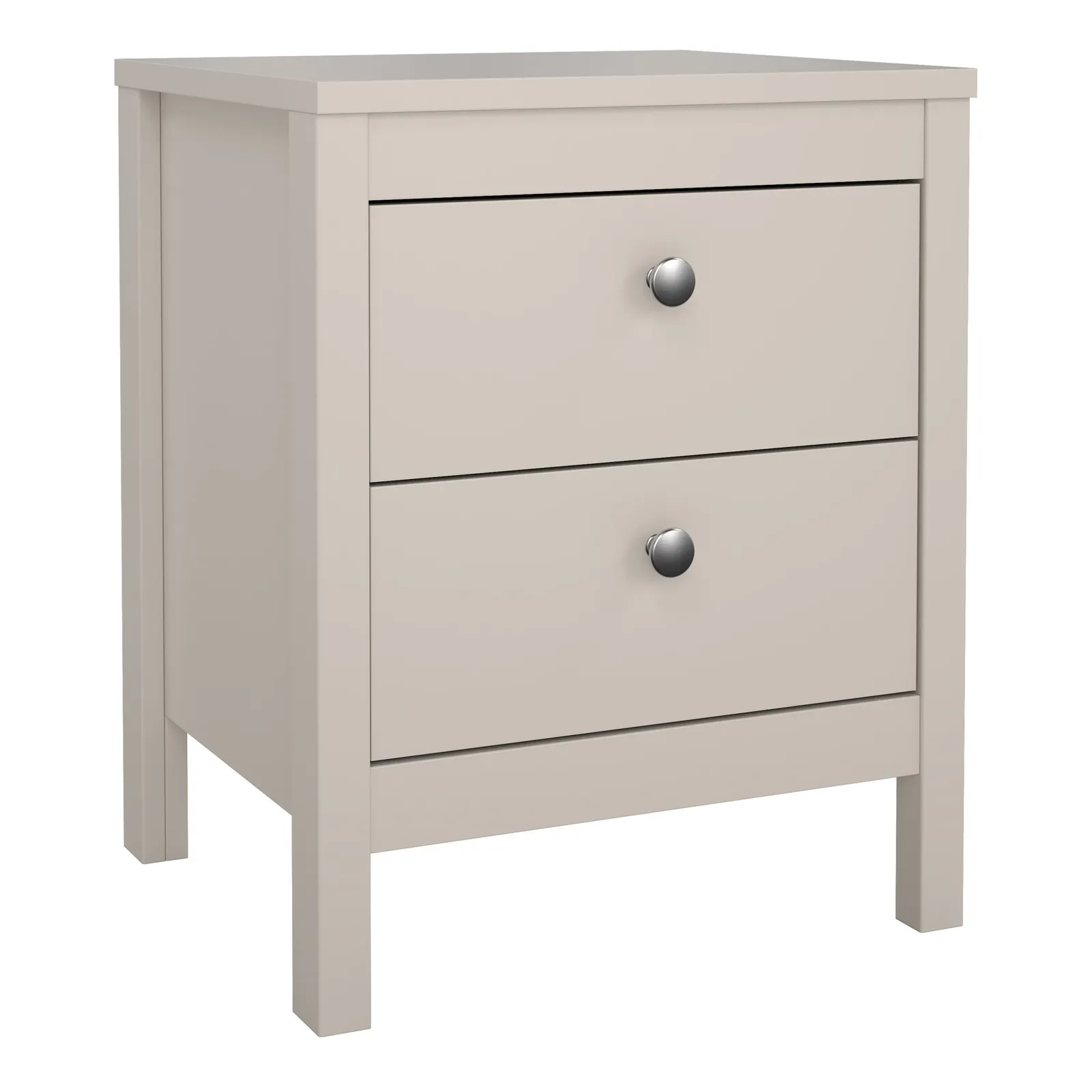 Furniture To Go Madrid Bedside Table 2 Drawers in Cashmere in Beige