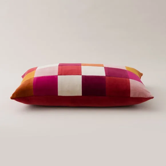 Clara Patchwork Velvet Rectangle Cushion 4