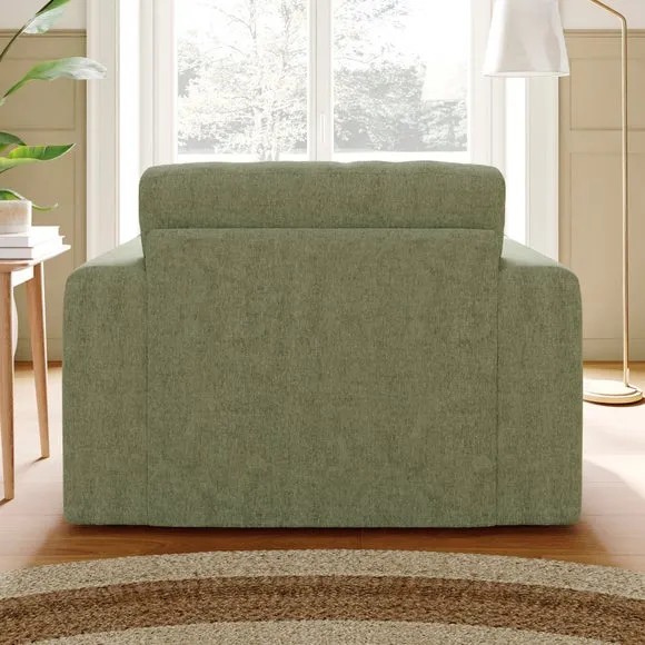 Abel Vintage Soft Chenille Snuggle Chair 2