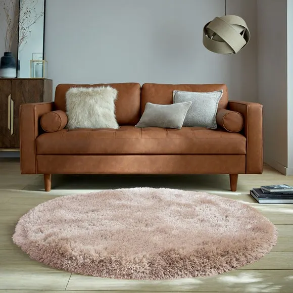 Jewel Shaggy Round Rug 1