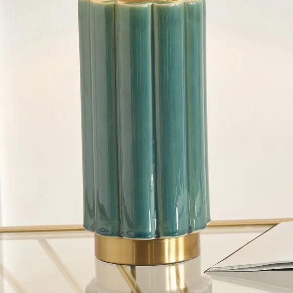 Lushan Scalloped Ceramic Table Lamp 3