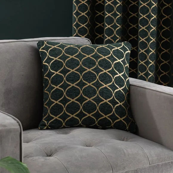 Ogee Chenille Feather Filled Cushion 4