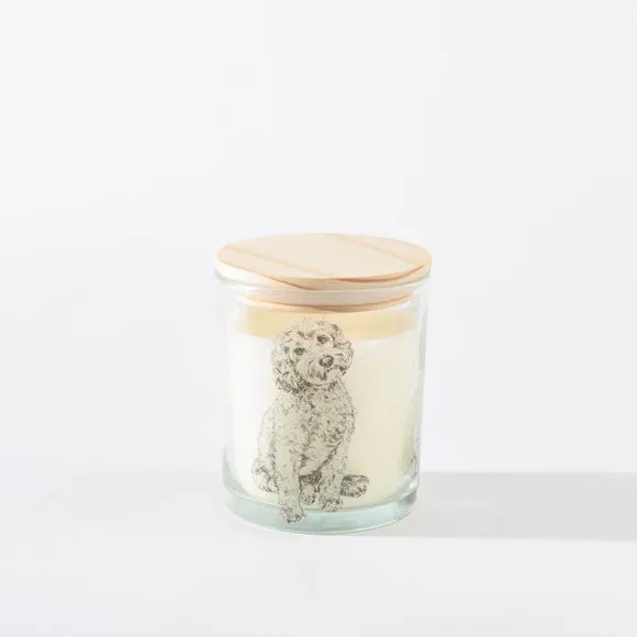 Cockapoo Dog Linen Candle 4