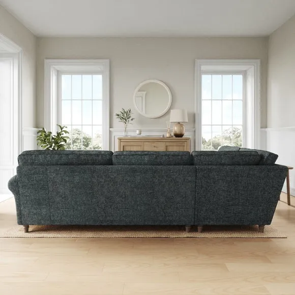 Flori Chunky Chenille Corner Sofa 3