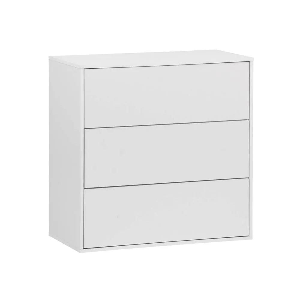 sweeek Wooden storage unit, 3 drawers in White 2