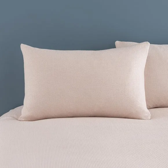 Alston Waffle Polycotton Duvet Cover and Pillowcase Set 2