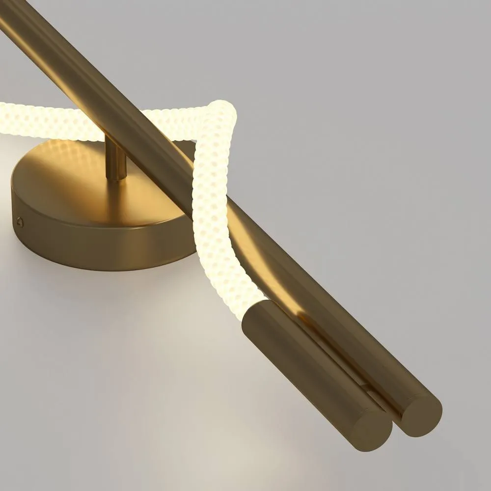 Netlighting Maytoni Tau Modern Integrated LED Wall Lamp Gold 3000K 2