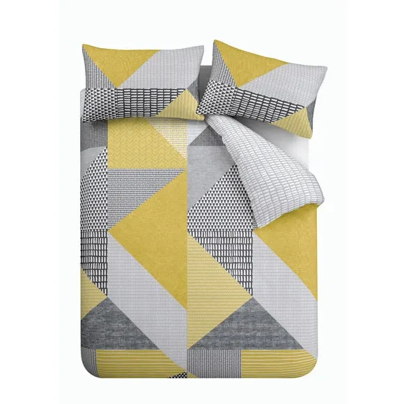Catherine Lansfield Larsson Geo Reversible Duvet Cover and Pillowcase Set 5