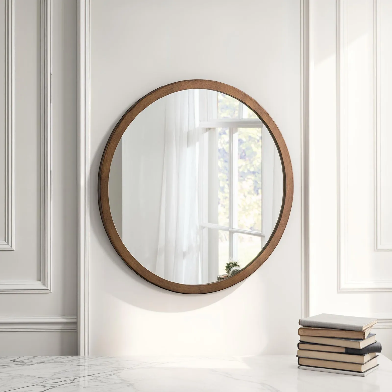 Yearn Mirrors Round wall mirror Bronze 70cm in Brown 2
