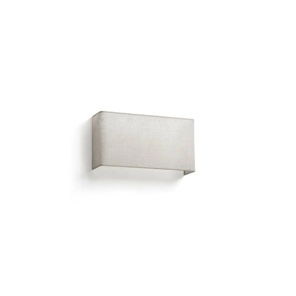 Netlighting Otton Rectangle Horizontal Linen Wall Lamp 2L in White