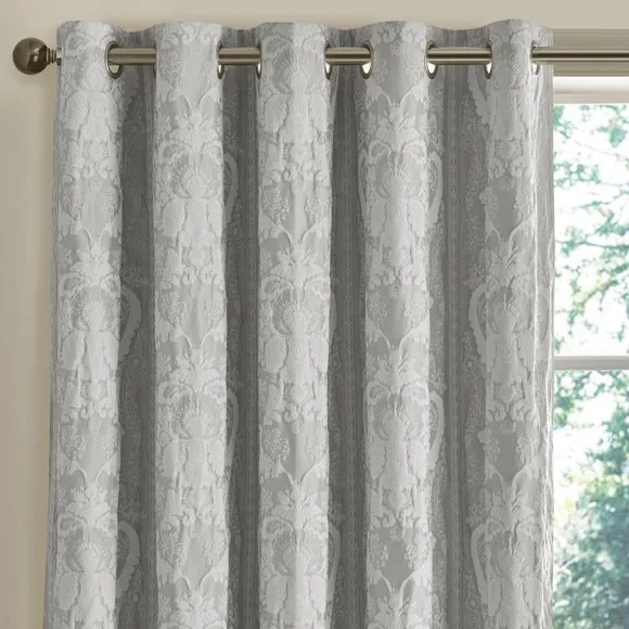 Dorma Vivana Damask Polycotton Blackout Eyelet Curtains