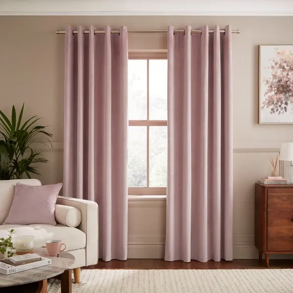 Luxe Velour Eyelet Curtains (Blackout Available) 2