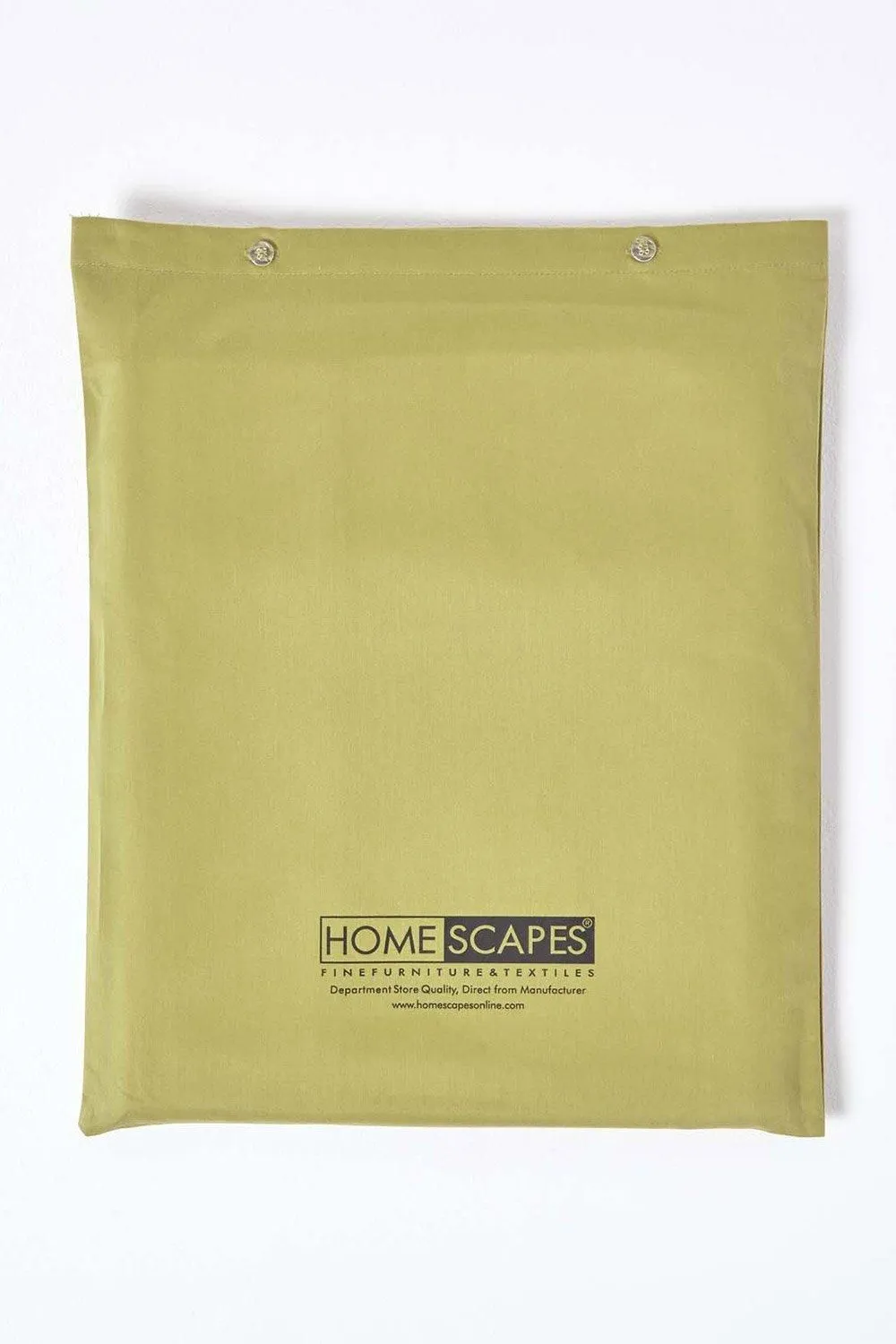Homescapes Egyptian Cotton Duvet Cover with Pillowcase 1000 TC in Olive 5