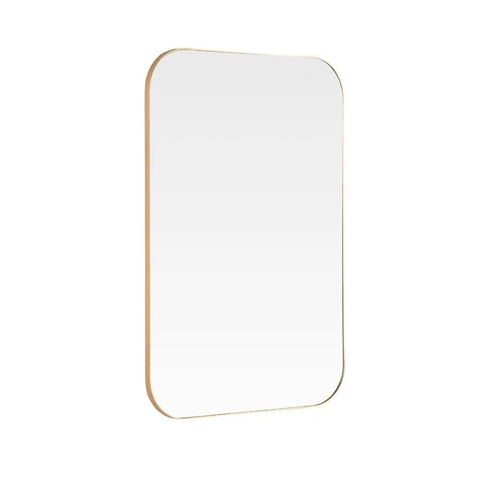 Yearn Mirrors Minimal Curved Mirror Gold 90x60cm 3