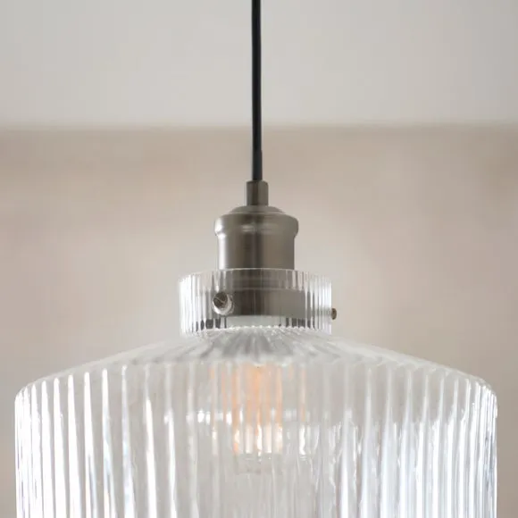 Tobias Ribbed Adjustable Pendant Light 4